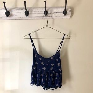Crop top with Pom Pom tassel